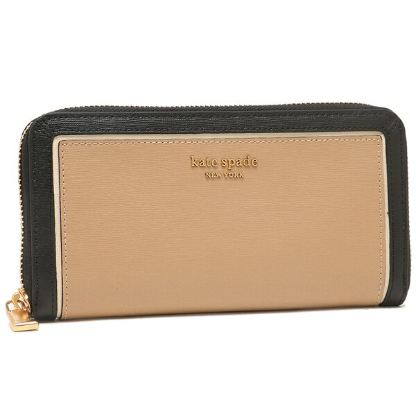 新品 ケイトスペード kate spade 長財布 BIFOLD CONTINENTAL WALLET ブラック/ウォームトープ
