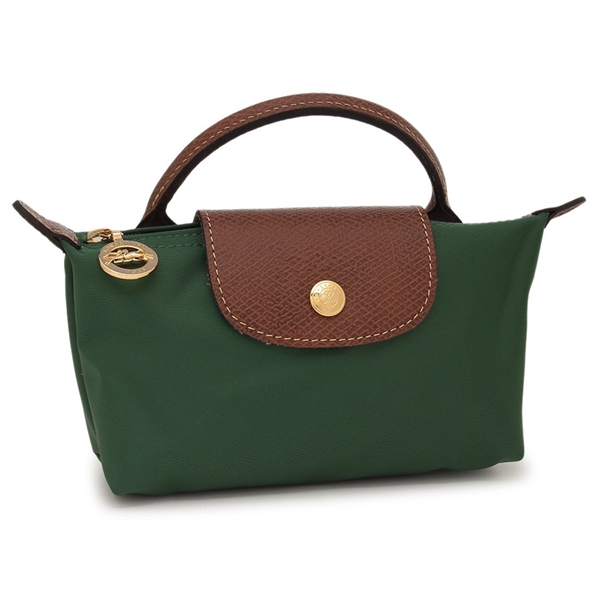 ロンシャン ポーチ プリアージュ オリジナル ハンドル付き ミニバッグ グリーン レディース LONGCHAMP 34175 089 P95