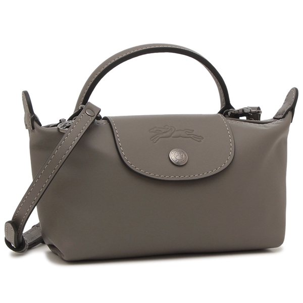 ロンシャン ショルダーバッグ ハンドバッグ プリアージュ エクストラ ミニバッグ ポーチ グレー レディース LONGCHAMP 34205 987 P55の通販は