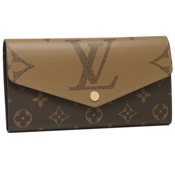 ルイヴィトン 財布 長財布 ポルトフォイユサラ モノグラム ブラウン ベージュ レディース LOUIS VUITTON M80726