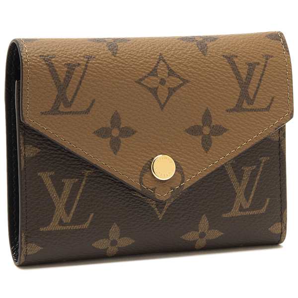 ルイヴィトン 三つ折り財布 ポルトフォイユヴィクトリーヌ ブラウン レディース LOUIS VUITTON M81557