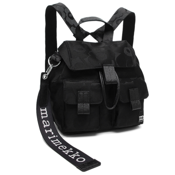 マリメッコ リュック バックパック エブリシング ウニッコ ミニバッグ 花柄 ブラック レディース MARIMEKKO 092230 999 EVERYTHING BACKPACK S UNIKKO BLACK ロゴ