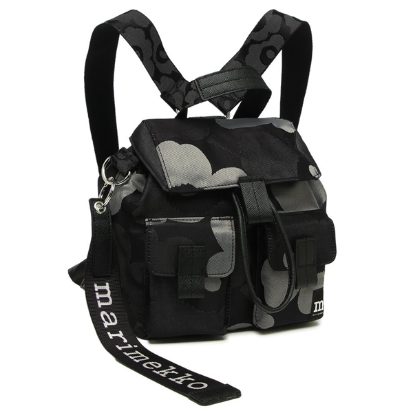 マリメッコ リュック バックパック ウニッコ 花柄 Sサイズ グレー ブラック レディース MARIMEKKO 094812 990