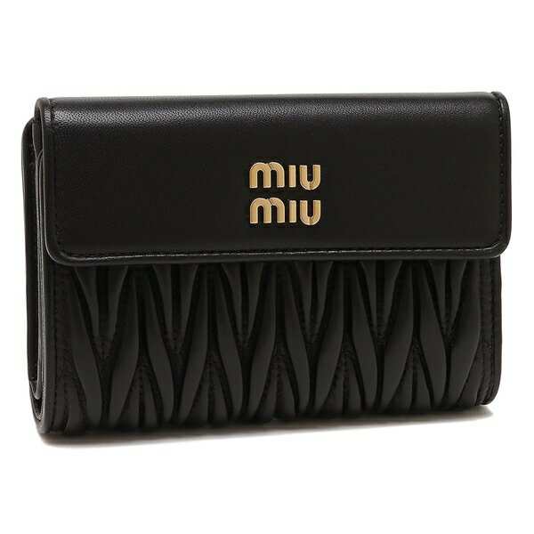 ミュウミュウ 二つ折り財布 マテラッセレザー ミニ財布 レディース MIU