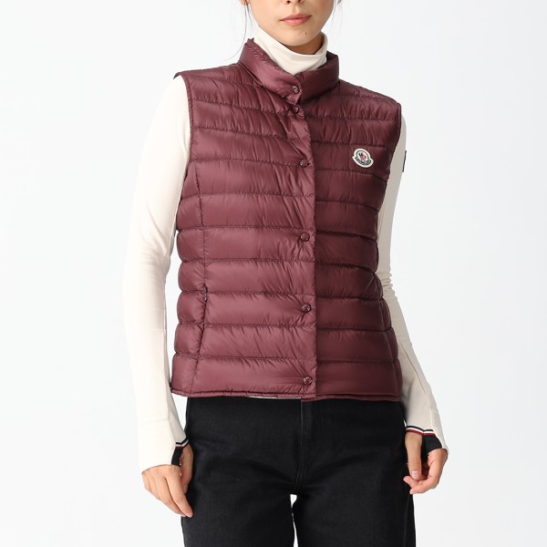 【正規品】モンクレール ダウンベスト赤　茶タグサイズ0 日本サイズレディースM 中古・古着通販】MONCLER (モンクレール) ダウンベスト ピンク サイズ