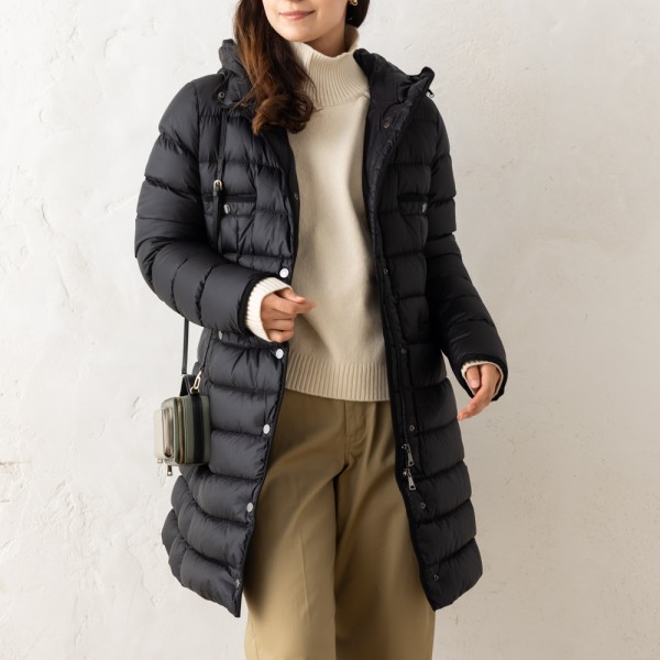 モンクレール ダウンジャケット コート イルマ ブラック レディース MONCLER 1C00025 595FE 999 HIRMA LONG COAT BLACK