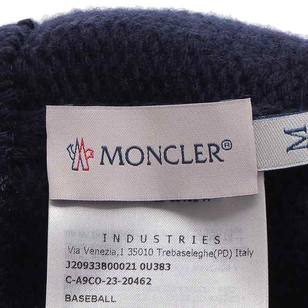 モンクレール 帽子 キャップ ネイビー レディース MONCLER 3B00021 0U383 750