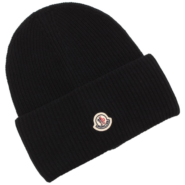 モンクレール ニット帽 ビーニー ニットキャップ ブラック レディース MONCLER 3B00032 M1241 999