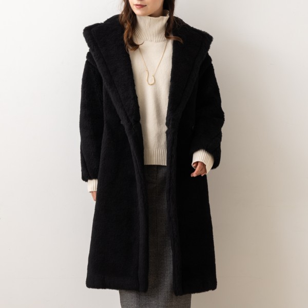 マックスマーラ コート テッドガール ブラック レディース Max Mara 2421016042600 008