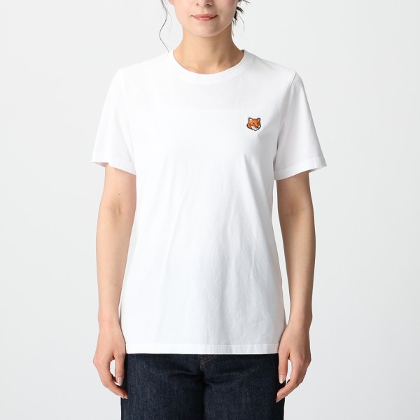メゾンキツネ Tシャツ カットソー フォックスヘッド ホワイト レディース MAISON KITSUNE PW00113 KJ7026 P100