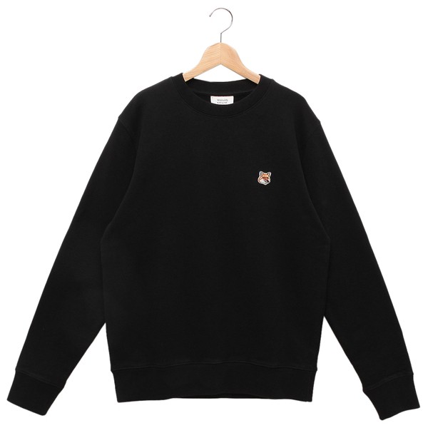 メゾンキツネ スウェット フォックスヘッド パッチ ブラック メンズ MAISON KITSUNE LM00301KM0001 P199の通販は