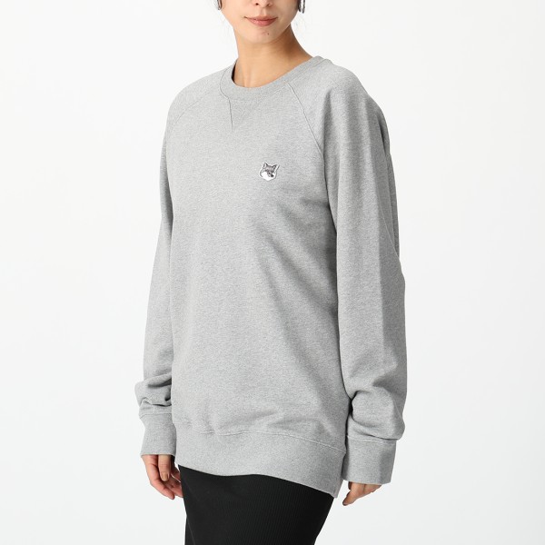 メゾンキツネ スウェット ボールドフォックスヘッド グレー メンズ