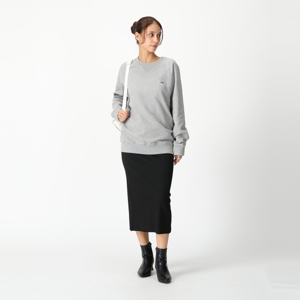 メゾンキツネ スウェット ボールドフォックスヘッド グレー メンズ