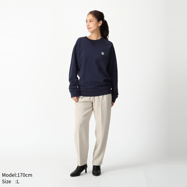 メゾンキツネ スウェット ボールドフォックスヘッド ネイビー メンズ