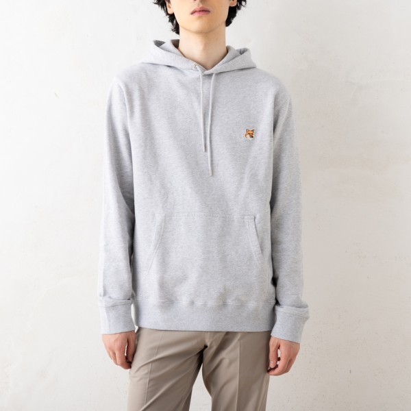 メゾンキツネ パーカー フーディー フォックスヘッド パッチ グレー メンズ MAISON KITSUNE LM00702KM0001 H120