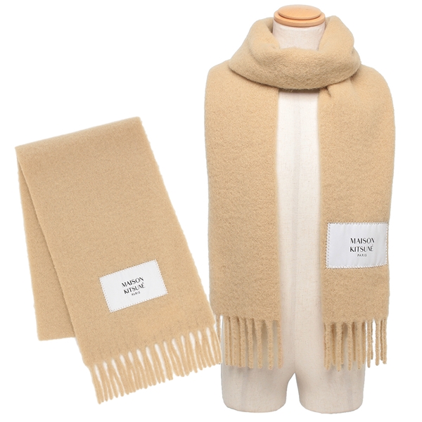 メゾンキツネ ストール ベージュ メンズ MAISON KITSUNE LM06206WA0022 P242