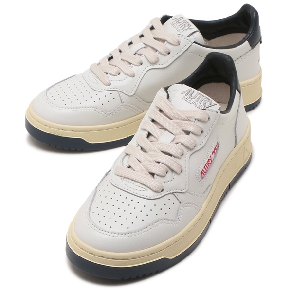 メゾンキツネ スニーカー メダリスト AUTRY オートリー コラボ ホワイト ネイビー レディース MAISON KITSUNE AULW MK01