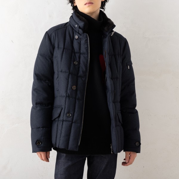 ムーレー ダウンジャケット コート シーロ ネイビー メンズ MOORER SIRO L V1980