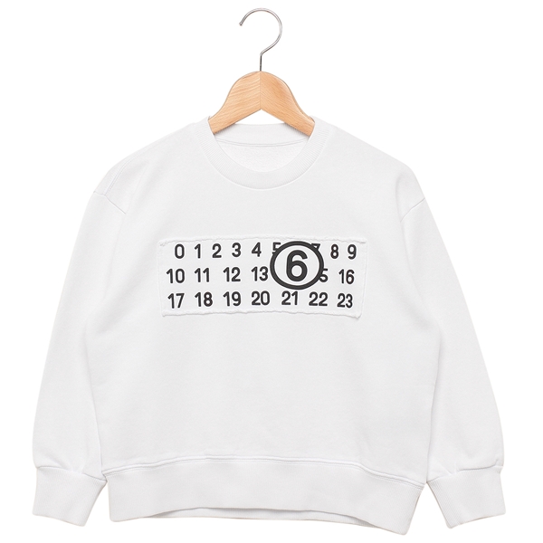 エムエムシックス メゾンマルジェラ スウェット ホワイト キッズ MM6 Maison Margiela M60578 MM006 M6100