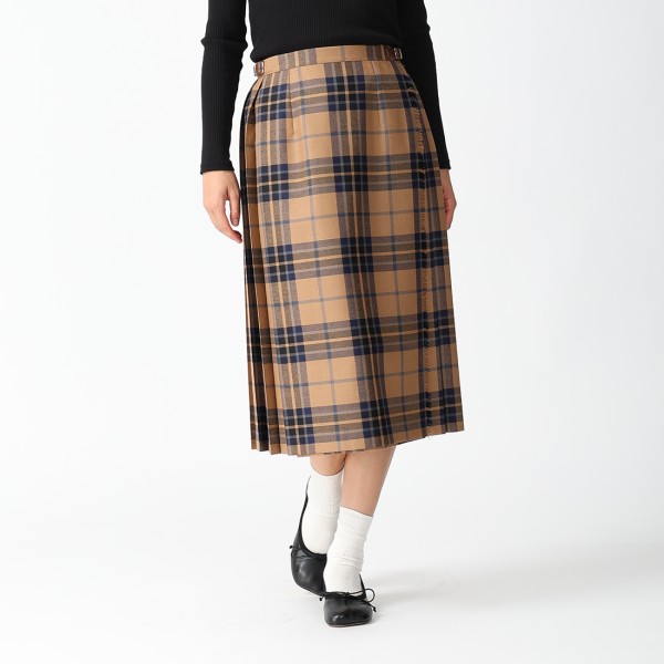 オニールオブダブリン スカート レギュラーイージーキルト 73cm ブラウン マルチカラー レディース ONEIL OF DUBLIN 5073