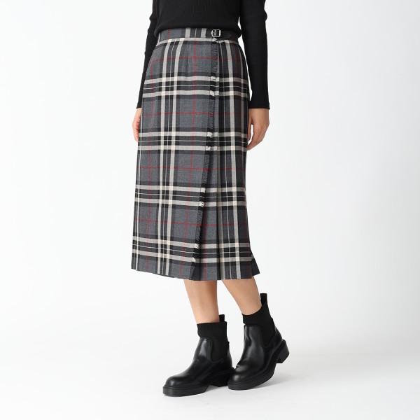 O'NEIL OF DUBLIN イージーミディキルト スカート サイズ8 O'NEIL OF