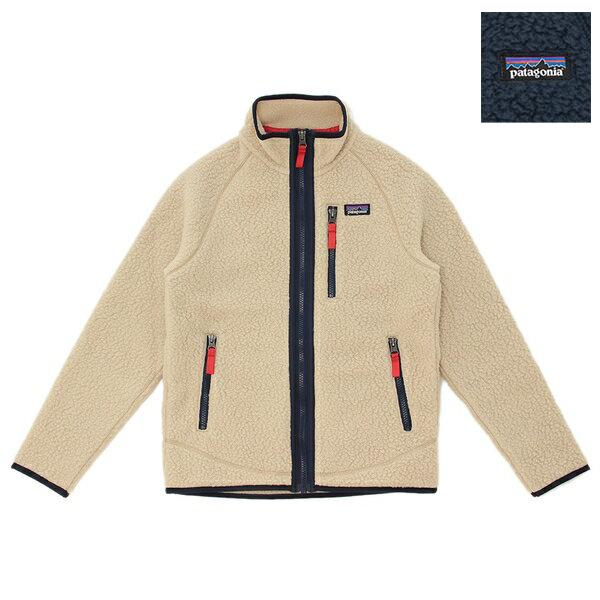 パタゴニア ベビー服  PATAGONIA レトロ ジャケット ベージュ キッズ KIDS RETRO PILE JACKET
