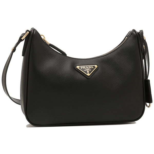 プラダ ショルダーバッグ サフィアーノ トライアングルロゴ ブラック レディース PRADA 1BC204 NZV JOM F0632の通販は 163,900円