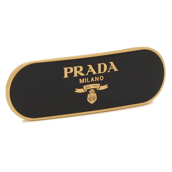 プラダ ヘアアクセサリー ヘアクリップ ブラック レディース PRADA 1IF022 2BA6 F0632