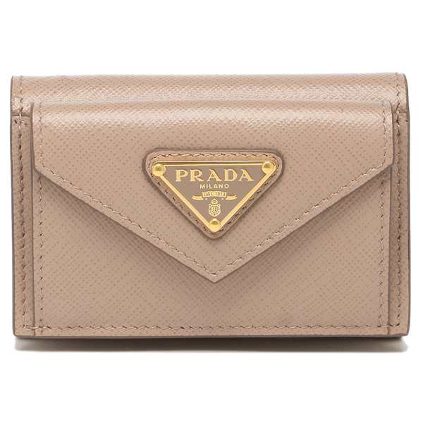 PRADA - PRADA(プラダ) 3つ折り財布 - ベージュ レザーの通販 by ブランディア｜プラダならラクマ