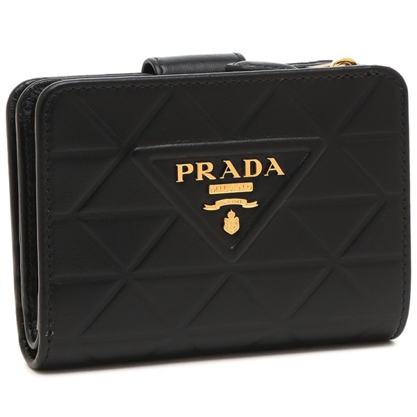 プラダ 二つ折り財布 ブラック レディース PRADA 1ML018 2CLU F0002の通販は 77,440円