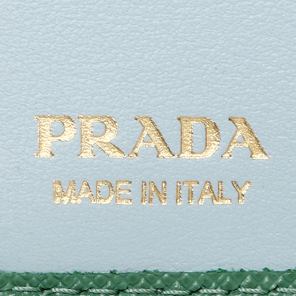 PRADA プラダ サフィアーノ トライアングルロゴ グリーン キーケース