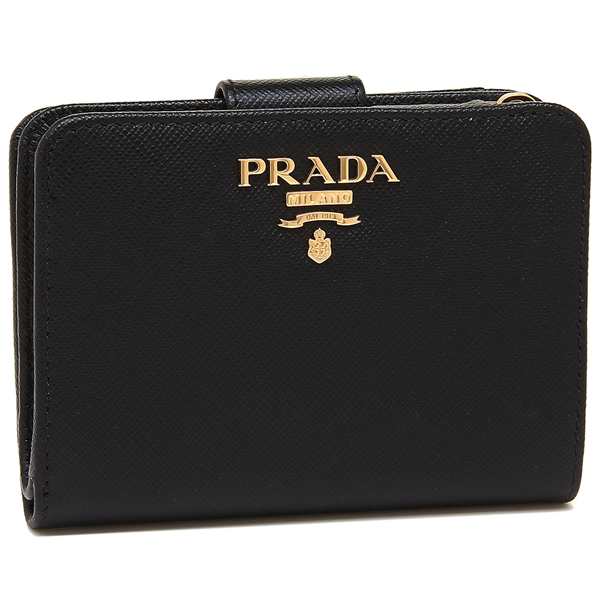 プラダ 財布 二つ折り財布 サフィアーノ ブラック レディース PRADA 1ML018 QWA F0002