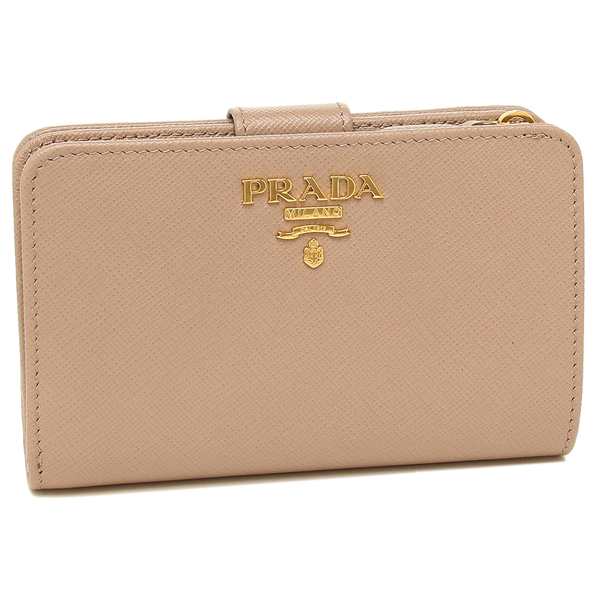 プラダ 財布 二つ折り財布 レディース PRADA 1ML225 QWA F0236 ベージュ