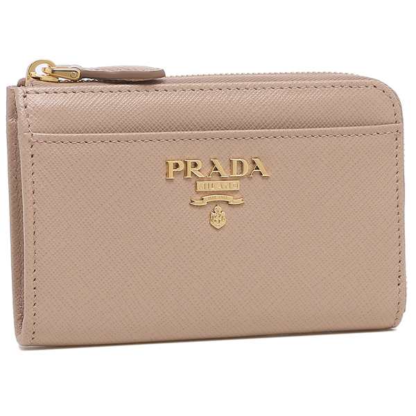 プラダ キーケース コインケース サフィアーノメタルオロ ベージュ レディース PRADA 1PP122 QWA F0236