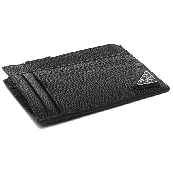 近年モデル＊プラダ サフィアーノトライアングル コインケース 黒 2MC067 プラダ PRADA PRADA コインケース 2MC067 QHH カードケース