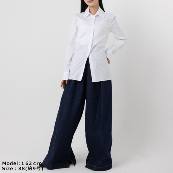 プラダ ワイシャツ ポプリンストレッチシャツ ホワイト レディース PRADA P442G 12VC 231 F0009【返品OK】