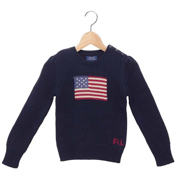 ポロラルフローレン 子供服 ニット セーター フラッグ ネイビー キッズ POLO RALPH LAUREN 312668609001 NVY