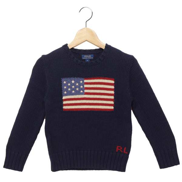 ポロラルフローレン 子供服 ニット セーター フラッグ ネイビー キッズ POLO RALPH LAUREN 322668285001 NVY