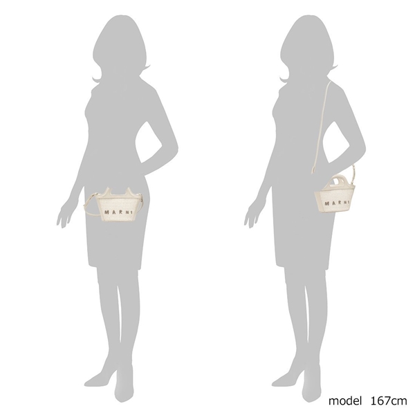 MARNI マルニ スモールマイクロカゴバッグ ショルダーバッグ ホワイト