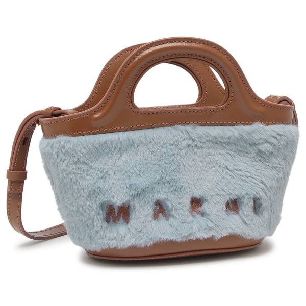 マルニ ハンドバッグ ショルダーバッグ トロピカリア マイクロバッグ フェイクファー ブルー レディース MARNI BMMP0067U0 P8681 00B26