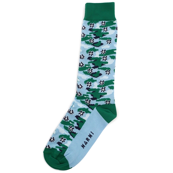 マルニ 靴下 ソックス ブルー グリーン マルチ レディース MARNI SKMC0150Q0 UFC125 FLB39