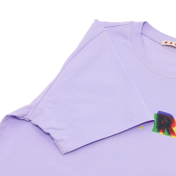 マルニ Tシャツ 3D MARNIプリント コットンTシャツ 半袖Tシャツ トップス パープル メンズ MARNI HUMU0198PE USCV16 MCC42 マルニ Tシャツ 3D MARNIプリント コットンTシャツ 半袖Tシャツ