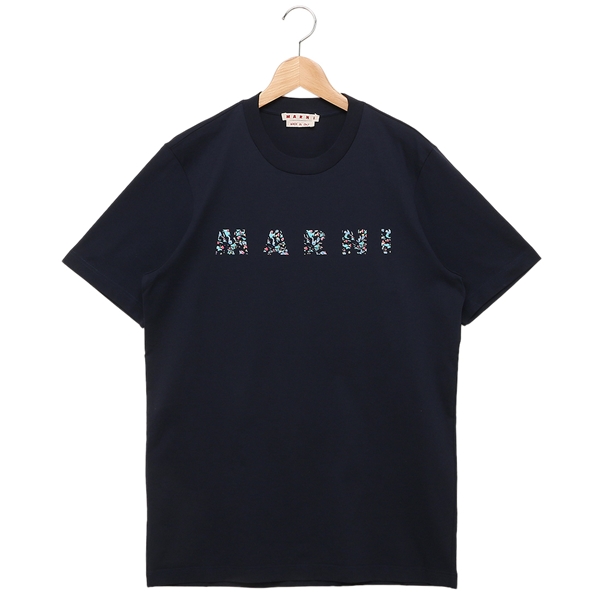 Marni ブラック Tシャツ マルニ Pop Fieldsロゴ入り ブラック コットン製Tシャツ、マルニ Pop Fields ロゴ入り | Marni