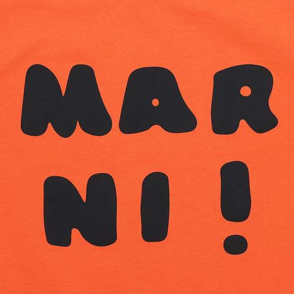 マルニ Tシャツ・カットソー ロゴプリントクルーネックTシャツ キッズ ロゴ オレンジ キッズ MARNI M00934M00HZ MT163U 0M428の通販は