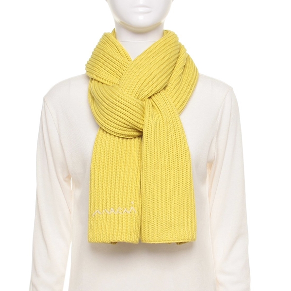 マルニ マフラー ロゴ刺繍入り レディース 大人も可 イエロー キッズ MARNI M01639 M00WB 0M222