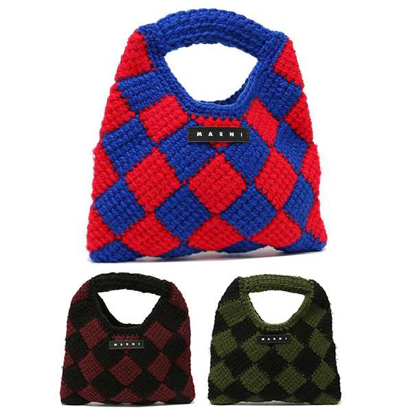 マルニ ハンドバッグ キッズ かぎ針編みバッグ ミニバッグ ロゴ ブラック ワインレッド キッズ MARNI M00995 M00RP 0MC07  BLACK WINEの通販はau PAY マーケット - AXES（アクセス）au PAY マーケット店 | au PAY マーケット－通販サイト