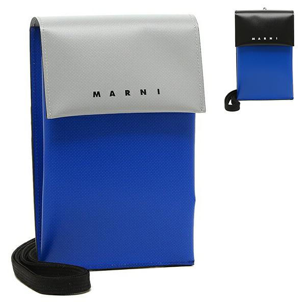 マルニ ショルダーバッグ トライベカ フォンケース 電話ケース ブルー ブラック メンズ MARNI TEMI0004A4 P5769 Z2O28