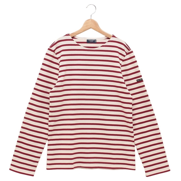 セントジェームス Tシャツ カットソー メリディアン モダン ホワイト ワインレッド メンズ ST.JAMES 6870 ECRU PERSAN