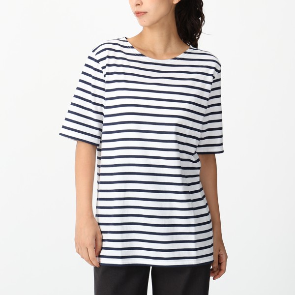 セントジェームス Tシャツ カットソー レヴァント ネイビー ホワイト メンズ ST.JAMES 9863