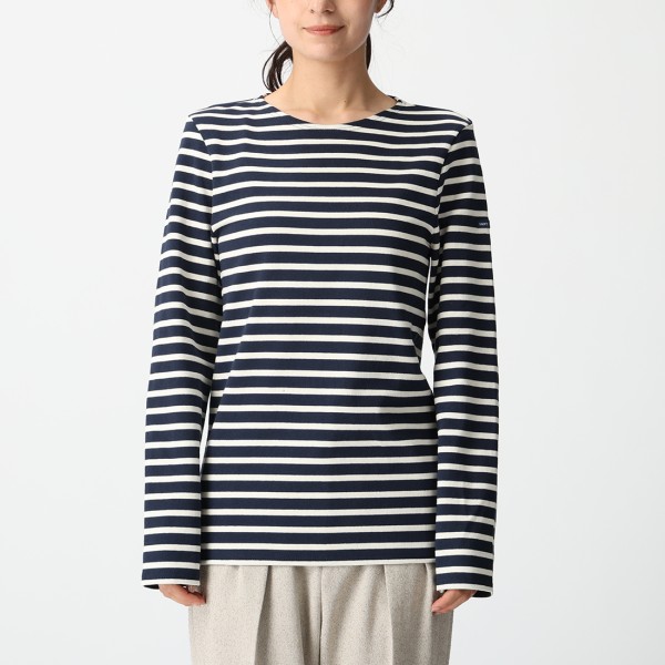 セントジェームス Tシャツ カットソー メデリアンモダン ネイビー ベージュ メンズ ST.JAMES 6870